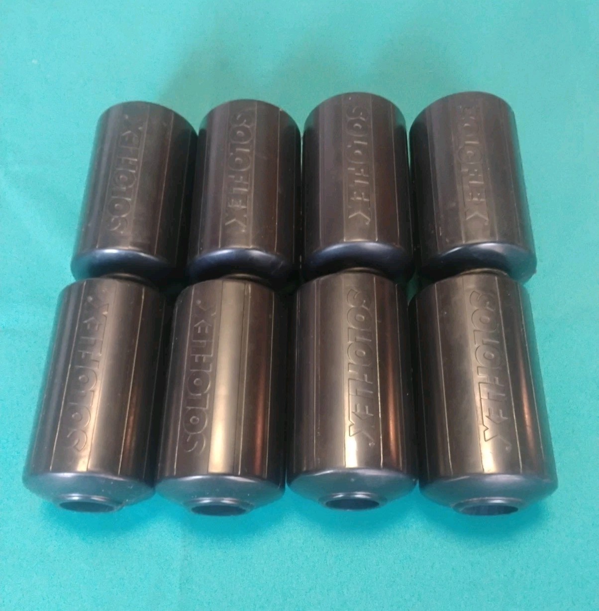 Soloflex Roller Pads Set of 8 Rubber Foam Black Vintage