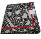 Vivienne Westwood Scarf Cotton Black Orb Print Square 57cm Large Handkerchief