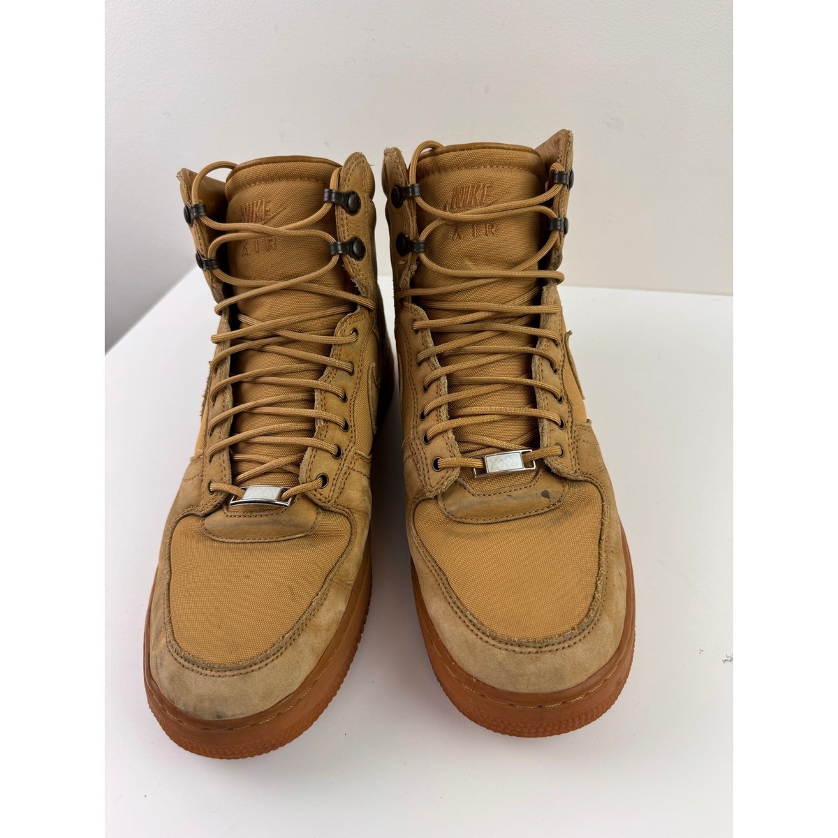2012 Nike Air Force 1 DCN Military Boot XXX AF1 \'Golden Harvest\' Men\'s 10 RARE Nike Air Force 1 Dcn Military Bt High Brown for Sale  main image 2
