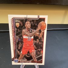 Topps 2025-26 Rookie Jamir Watkins #244 Washington Wizards Basketball Card