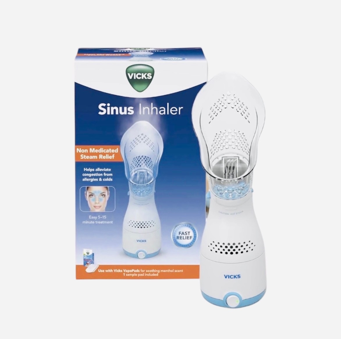 Vicks Personal Sinus Steam Inhaler w/ Soft Mask Fast Relief New