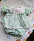 Vintage Jesmar Cabbage Patch Pale Green Lace Ruffle Dress Set
