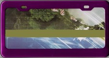 Purple Anodized Aluminum License Plate Frame Purple Anodized Aluminum License Plate Frame