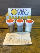 2- RISO PRINT GOCCO B6 Print Powder Sets 240-980 Gold, Silver, Clear