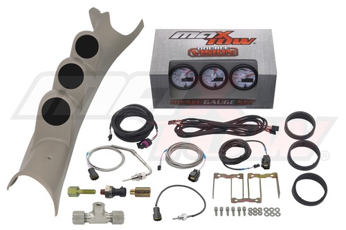 Dual Gauge Pod GlowShift Color-Matched Triple Gauge Pod For 03-09 Dodge Ram Cummins - Boost/EGT/Trans Temp Gauge Pillar - Foto 9