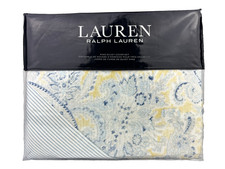 Ralph Lauren Marisa KING Duvet Cover Set Shams Blue Yellow Paisley Cotton