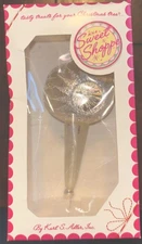 Kurt S. Adler Sweet Shoppe Silver Reflector Indent Ornament Retro Vintage NIB