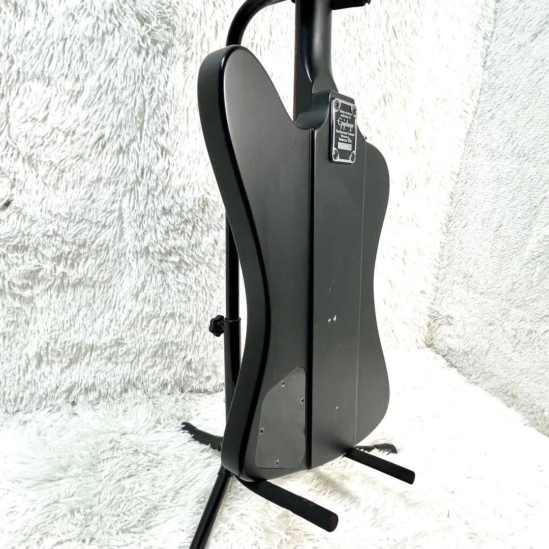Epiphone Thunderbird Goth Bass Guitar All Black Satin Electric 4