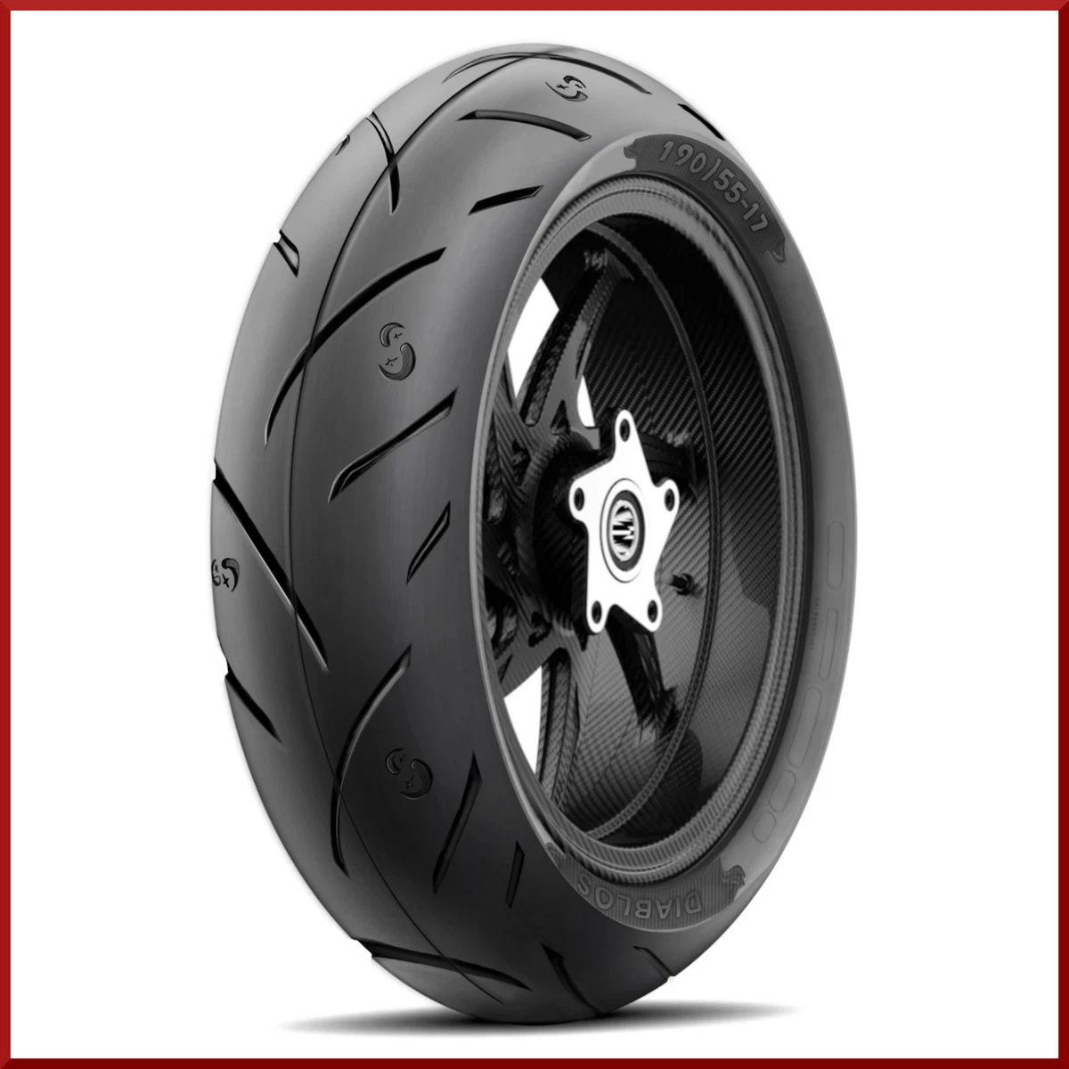 190/55-17 MMT Rear Motorcycle Tire - BACK TIRE | Load Index 75