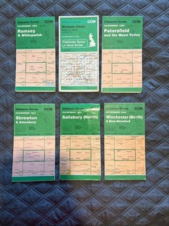 6 Ordnance Survey 1970s/1980s Pathfinder Maps in great condition