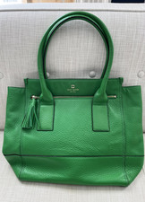 Kate Spade Bright Green Pebbled Leather Tote Bag - Large, Beautiful