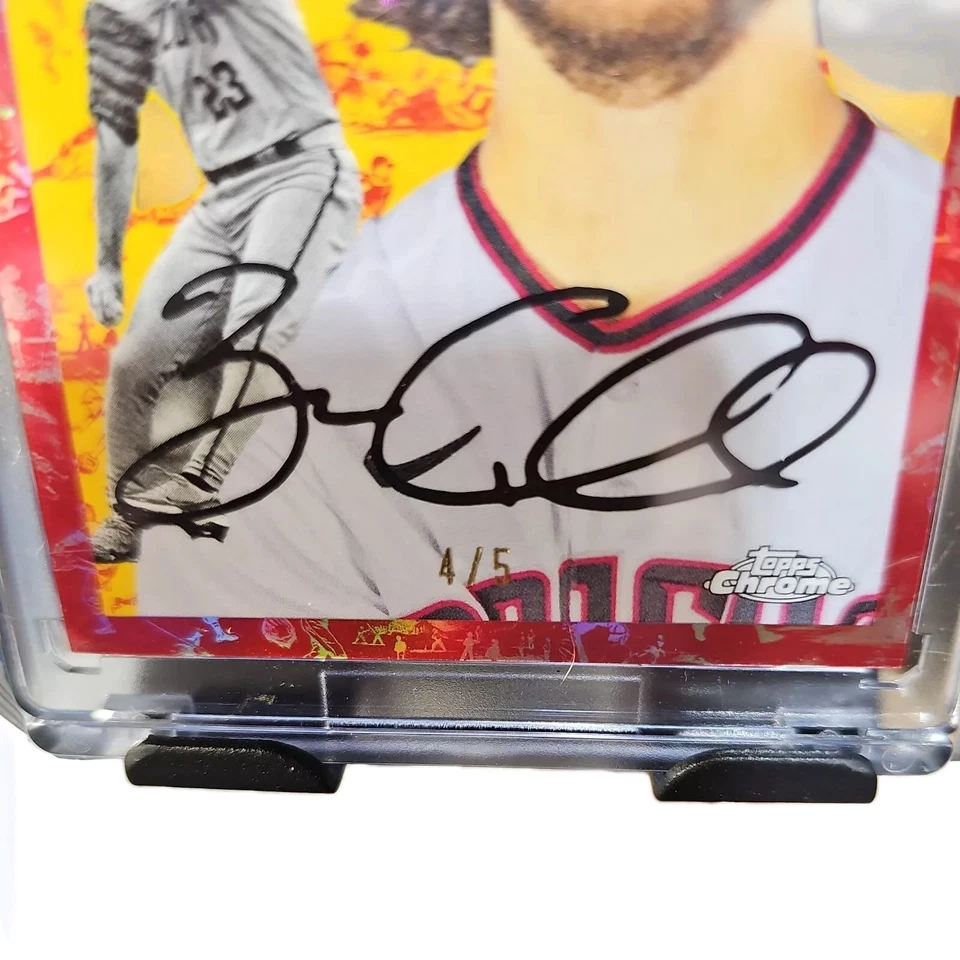 2023 Topps Platinum Zac Gallen Toile Cream Red Refractor #d/5  - Image 2 of 3