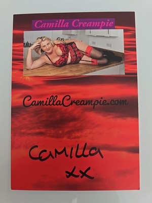 CAMILLA CREAMPIE AUTOGRAMM SIGNIERT AUTOGRAPH SIGNED Autogrammkarte Erotik MODEL