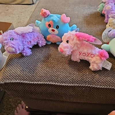 Fuzzy Friends Plush Themed set of 3~ XOXO~BE MINE 7'' WITH TAGS