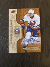 2018-19 Upper Deck Engrained Rookies Auto Michael Dal Colle #81 Rookie Auto RC