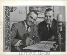 1963 Press Photo Hank Bauer Baltimore Orioles Manager and President Lee MacPhail