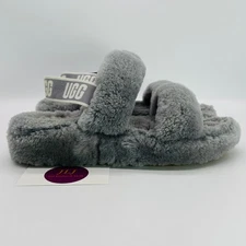 UGG Women's Oh Yeah Slide Slippers Gray 1107953 Size 9 *SEE PHOTOS*
