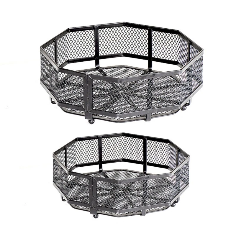 2 Pieces Fruit Baskets for Kitchen and Office Decoration Desk Storage Organizers