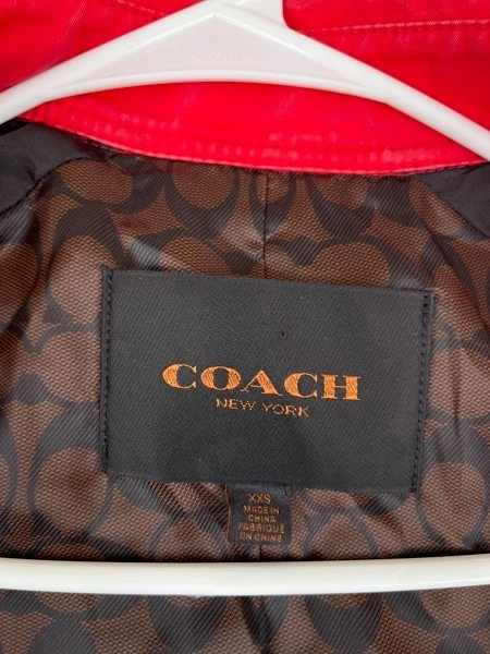 Coach Cappotto Cintura Donna XXS Designer Rosso Città Doppiopetto Corpcore (LEGGI)