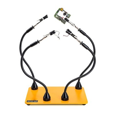 Third Hand Soldering Tool PCB Holder Four Magnetic Based Flexible Metal...