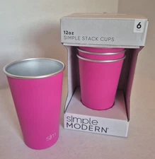 Simple Modern Stackable Cups 12oz - Set of 6 - Pink - New in Box