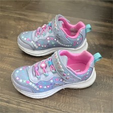 Skechers Girls' Sneakers Stars Glitter Pink Purple Blue Hook Loop Comfort