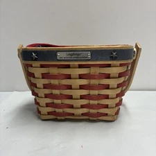 Longaberger 2001 Combo 4th July  Inaugural Basket w/protector, Liner Retired