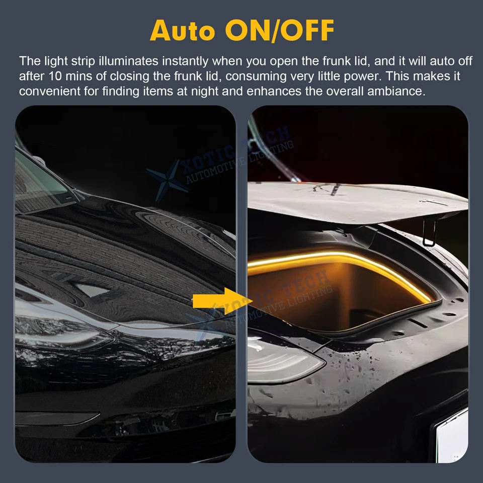 101.1英寸Frunk Atmosphere Strip柔性暖LED灯适用于特斯拉Model S 18-2020 — 第 3/4 张图片