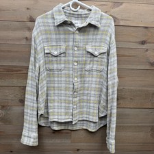 BDG Urban Outfitters Mens Shirt Long Sleeve Button Up Plaid Textured Medium