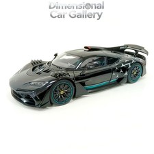 NZG Mercedes-Benz Original 1:18 2023 Mercedes AMG ONE Full Open Car Model Black