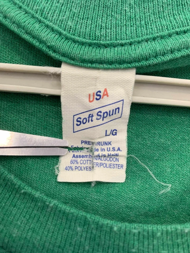 Camiseta De Colección Suave Girada EE. UU. Verde Tigre DJ Gráfico Talla L Grande 60/40 Mezcla #19 Foto 3 de 4
