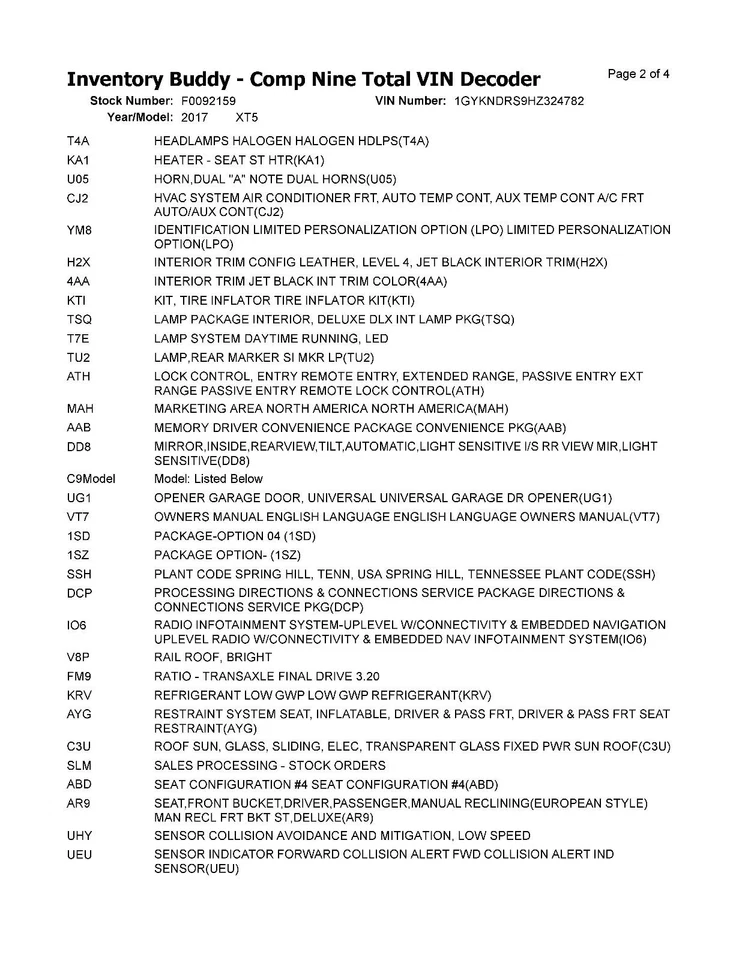 Conjunto de filtro de aire usado se adapta a: Cadillac Xt5 2017 3,6 grado A Foto 4 de 4
