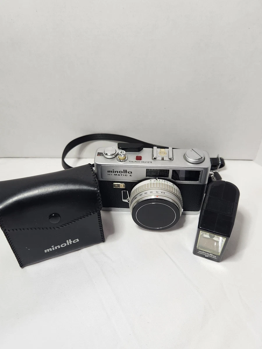 MINOLTA HI-MATIC F Objectif 38mm f/2,7 Étui Filtre UV Pare-soleil EUR