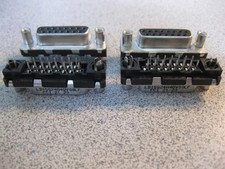 Lot of 4 New 15-Pin DB15 Female D-Sub Standard Straight PC Board Connectors