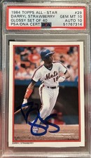 PSA 10 1984 Topps All-Star Glossy DARRYL STRAWBERRY 10 AUTO / 10 CARD