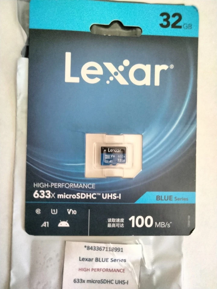Lexar High Performance 32GB 633X MicroSDHC UHS-I 100MB/S Blue Series NEW &SEALED - Image 4 of 4