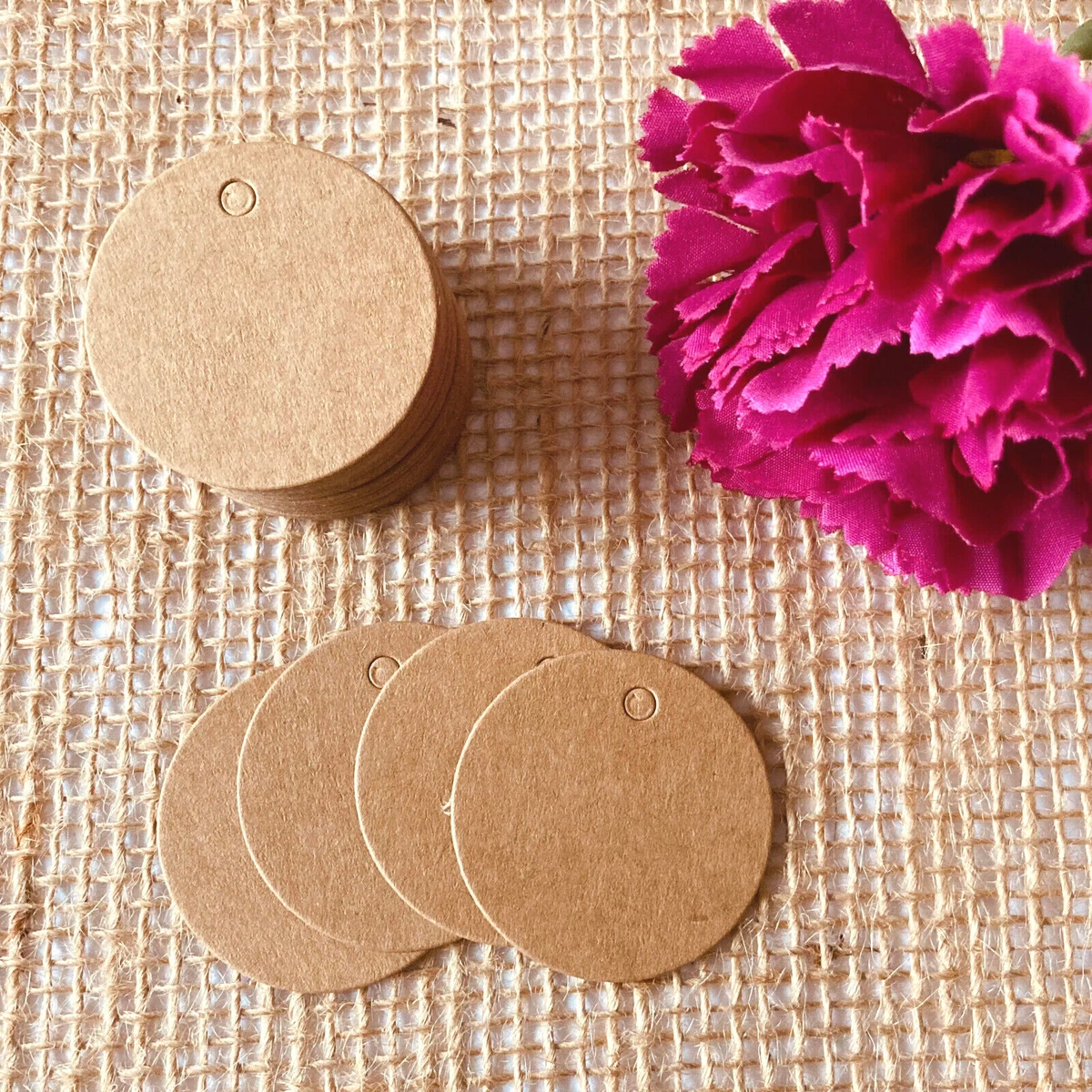 Etichette Regalo Rotonde In Kraft Marrone, 3,5 Cm. Pacchetto Da 50? Perfette Per Bomboniere, Decorazioni E Confezioni Regalo Fai Da Te!