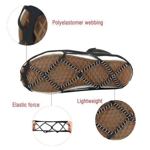 Outdoor Snow Antiskid Spikes Grips Mountain Climbing Footwear Ice Traction cleat - Picture 2 of 7