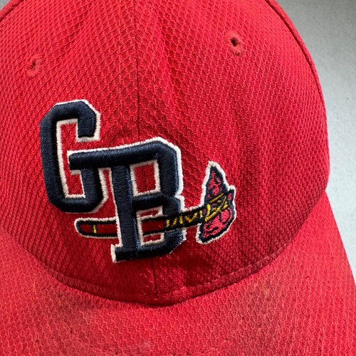 Gwinnett Braves Baseball Hat Cap Fitted 6 7/8 Youth Red New Era 59 Fifty MiLB - Picture 3 of 14