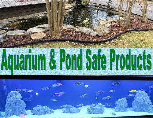 Stone Cube w/Plants Resin Fish Tank Cave or Hide for Aquariums Decoration - Picture 2 of 8