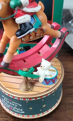 ENESCO Holiday Horseplay Rotating Mini Action Music Box Jolly Old St. Nick NIB - Picture 16 of 21