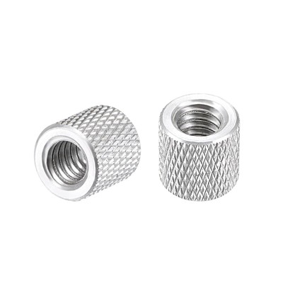Uxcell 1/4-20 X 10mm X 10mm Aluminum Alloy Hand Screw Nuts