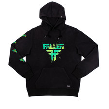 Fallen Cracked Hoodie Black Green