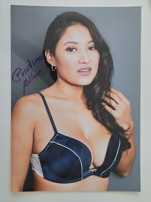 Christina Miller Sexy Hot Busty Model signed 20x30 Foto Autogramm Autograph IP7