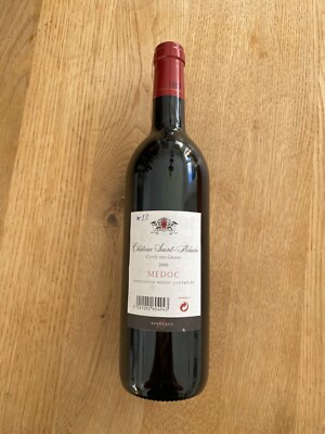 Biete eine Flasche 2000 MEDOC Chateau Saint- Hilaire France 12%, 750ml.