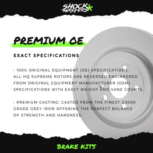 Rear Brake Rotors Ceramic Pads Kit for 2010-2017 Chevrolet Equinox - Picture 5 of 8