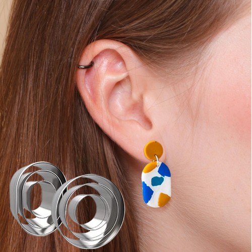 Juego de cortadores de arcilla polimérica de 165 piezas pendientes joyería corte molde herramienta hallazgos - Imagen 8 de 12