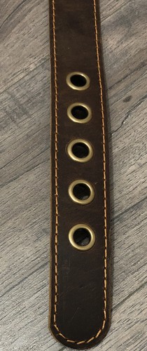 Echtleder Hundehalsband 14,6”-18,5” Hals (35-44cm) braun 1 1/8” breit - Bild 5 von 6