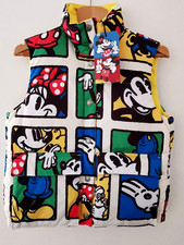 Bnwt Levi X Mickey Mouse Down Padded Reversible Gilet / Body Warmer Medium * New
