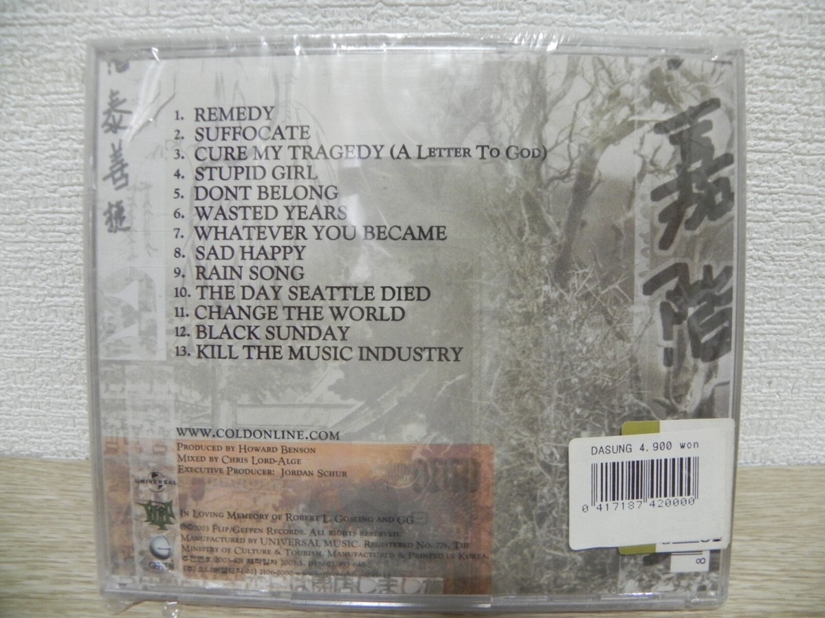 Cold - Year Of The Spider 2003 KOREA CD / SEALED NEW / LIMP BIZKIT